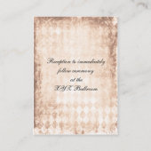 日流の素朴なメイスンジャー結婚式のレセプション エンクロージャーカード (裏面)