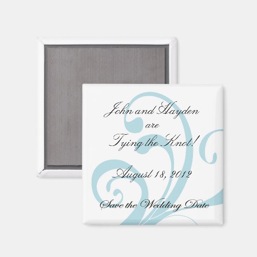 日渦巻形の救付結婚磁石の青 マグネット (正面/裏面)