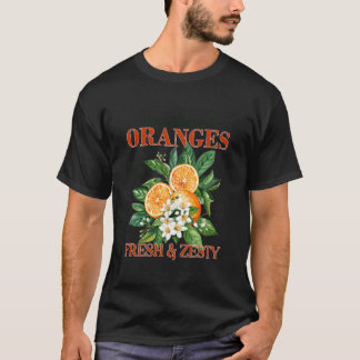 日焼けしたオレンジ 新鮮でさわやか Tシャツ