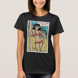 日焼けしたビーチバニー ビキニガール • What's Up Nerds? Tシャツ