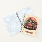 日焼けしたレトロな消防車 ノートブック (内部)