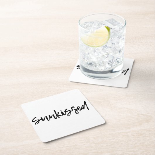 日焼けした スクエアペーパーコースター (インサイチュ)