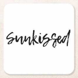 日焼けした スクエアペーパーコースター