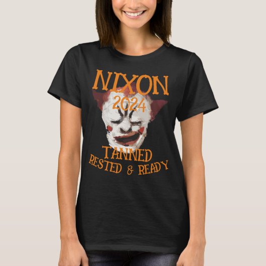 日焼けして休養をとったニクソン 2024 大統領 Tシャツ (正面)