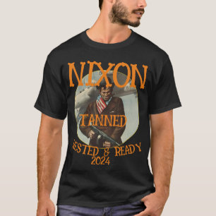 日焼けして休養をとって準備万端 NIXON 2028 大統領 Tシャツ