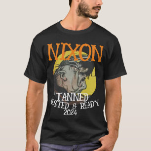 日焼けして休養を取ったニクソン2024大統領 Tシャツ