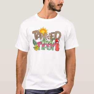 日焼けして酔っ払った おもしろい夏パーティーデザイン Tシャツ
