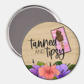 日焼けして酔っ払った マグネット (正面/裏面)