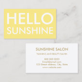 日焼けします及び美容院の最小主義の名刺 名刺 (正面/裏面)