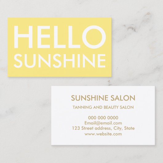 日焼けします及び美容院の最小主義の名刺 名刺 (正面/裏面)