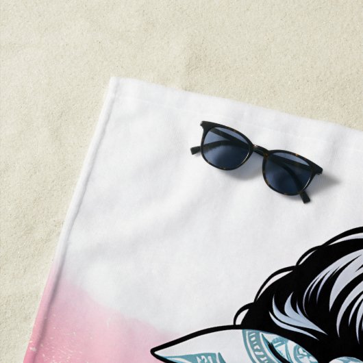 日焼けと酔い – 旅行、女性のための休暇のギフト ビーチタオル (インサイチュ)