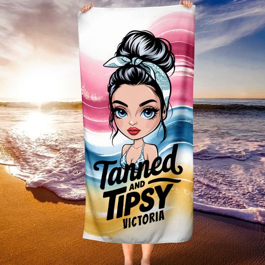 日焼けと酔い – 旅行、女性のための休暇のギフト ビーチタオル
