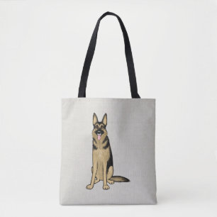 日焼けと黒かわいいドイツの羊飼い犬GSD トートバッグ