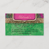 日焼けのファッションのシャンデリアの不動産業者Damas 名刺 (裏面)