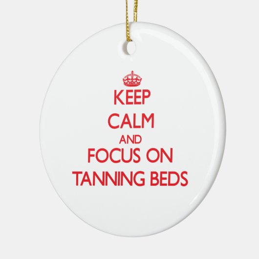 日焼けのベッドの平静そして焦点を保って下さい セラミックオーナメント (左)