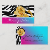 日焼けの名刺の赤いピンクのブロンドのシマウマ 名刺 (正面/裏面)