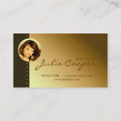 日焼けの名刺の金ゴールドの女性の暗闇 名刺 (裏面)