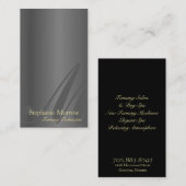 日焼けの名刺の銀及び金ゴールドのモノグラム 名刺 (正面/裏面)