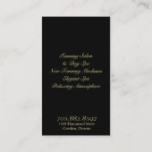 日焼けの名刺の銀及び金ゴールドのモノグラム 名刺 (裏面)