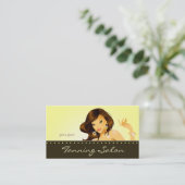 日焼けの名刺の黄色女性の暗闇3 名刺 (スタンド正面)