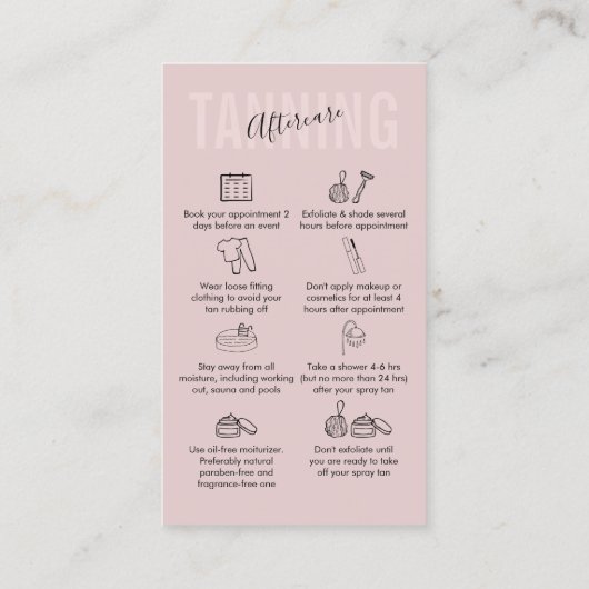 日焼けアフターケアピンクソフト 名刺 (裏面)