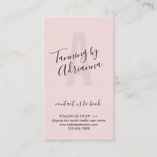 日焼けアフターケアピンクソフト 名刺 (正面)