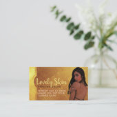 日焼けサロンのスローガンの名刺 名刺 (スタンド正面)