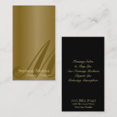 日焼けサロンの名刺のスタイリッシュな金ゴールドのモノグラム 名刺 (正面/裏面)