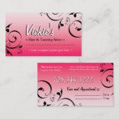 日焼けサロンの名刺 予約カード (正面/裏面)