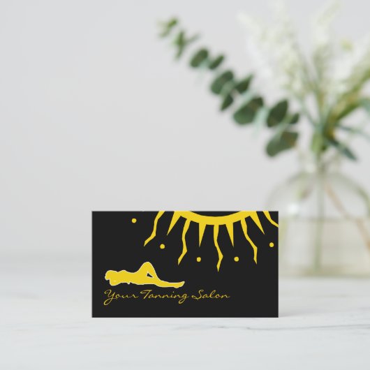 日焼けサロンの名刺 名刺 (スタンド正面)