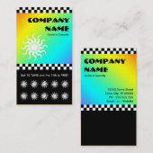 日焼けサロンはロイヤリティカードを市松模様にします ロイヤリティカード (正面/裏面)