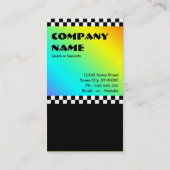 日焼けサロンはロイヤリティカードを市松模様にします ロイヤリティカード (裏面)