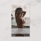 日焼けサロンスプレータン美しい写真QRコードロゴ 名刺 (正面)