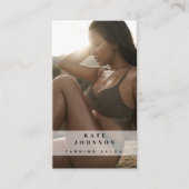 日焼けサロンスプレータン美しい写真QRコード 名刺 (正面)