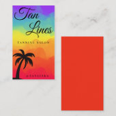 日焼けサロンビーチサンセットパームツリー 名刺 (正面/裏面)