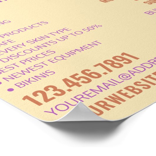 日焼けサロン広告ズ ポスター (角)