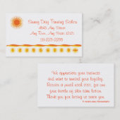 日焼けサロン – お客様ロイヤリティパンチカード – ロイヤリティカード (正面/裏面)