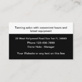 日焼けサロン モダン 名刺 (裏面)