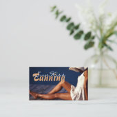 日焼けサロン 名刺 (スタンド正面)