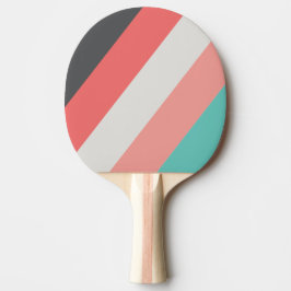 日焼けサンゴはっきりしたストライプの 卓球ラケット
