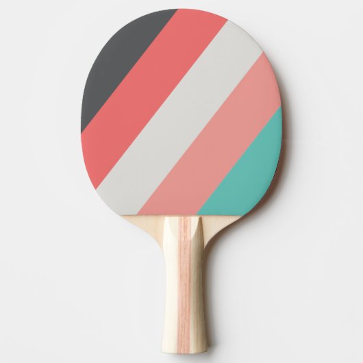 日焼けサンゴはっきりしたストライプの 卓球ラケット (正面)