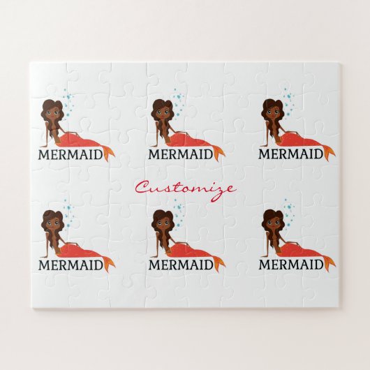 日焼けブルネットマーメイドサンダー_コーブ ジグソーパズル (横)