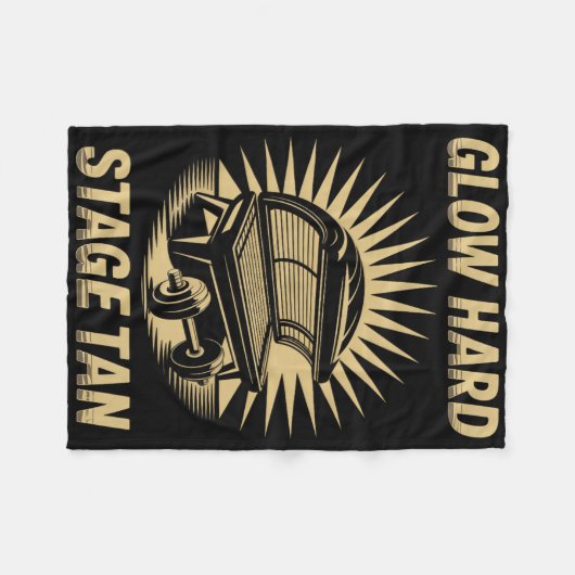 日焼けベッドグロー懸命競合他社フィットネスファンタン フリースブランケット (正面(横))