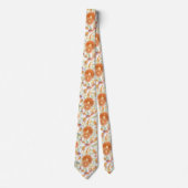 日焼けワトルとユーカリ開花 ネクタイ (正面)