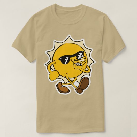 日焼け太陽 Tシャツ (デザイン正面)