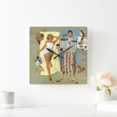 日焼け止めか。 スクエア壁時計 (ホーム)