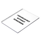 日焼け止めを使わずに外出することはない ノートブック (左側)