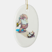 日焼け止めサンタ セラミックオーナメント (右)