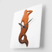 日焼け止め人魚 スクエア壁時計 (傾斜)