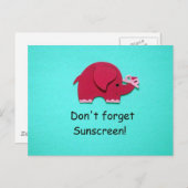 日焼け止め忘れをするな！ ポストカード (正面/裏面)